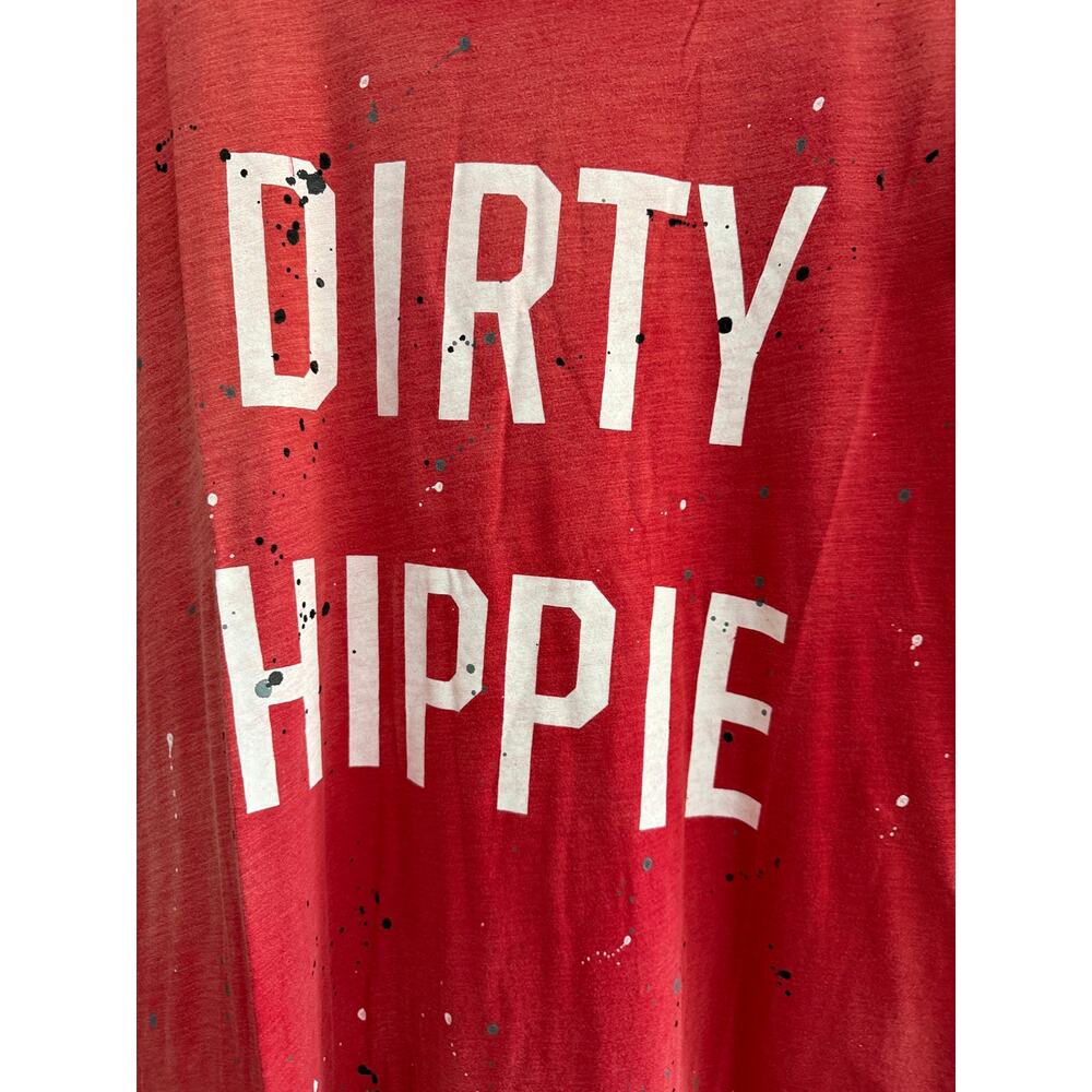 Jaded Gypsy DIRTY HIPPIE Tee Dress w Pockets Weathered Red NWT One Size